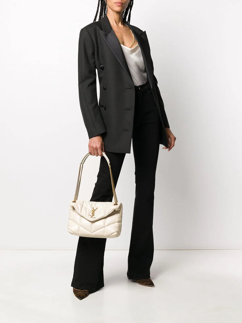 Bolsa Tiracolo Loulou Com Efeito Matelassê YSL Saint Laurent