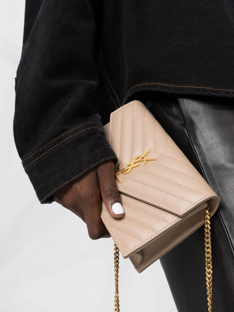 Bolsa Transversal Com Placa De Logo YSL Saint Laurent