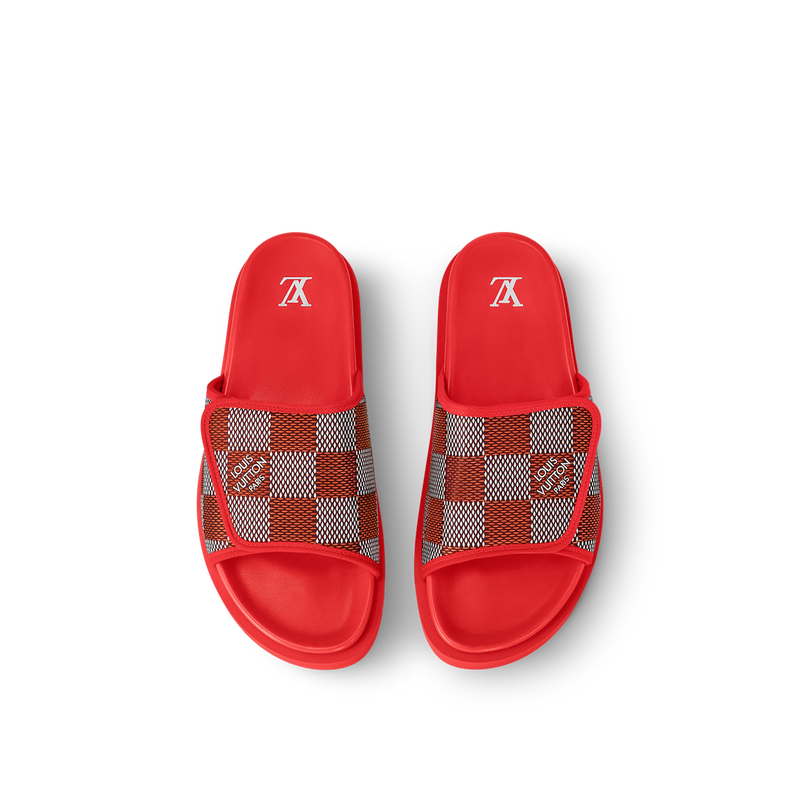 Louis Vuitton Chinelo "Miami Damier Red"