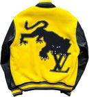Louis Vuitton Jaqueta Varsity "Yellow Black Multi-Patches Mixed"