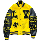 Louis Vuitton Jaqueta Varsity "Yellow Black Multi-Patches Mixed"