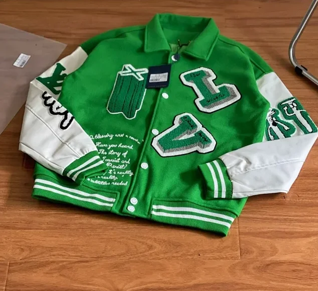Louis Vuitton Jaqueta Varsity "Green Multi-Patches Mixed"